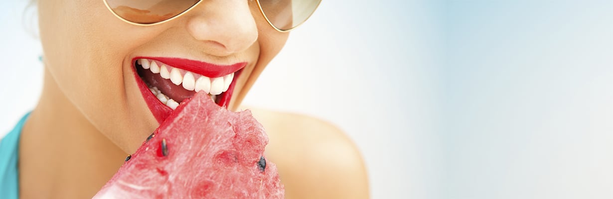 woman who received teeth whitening